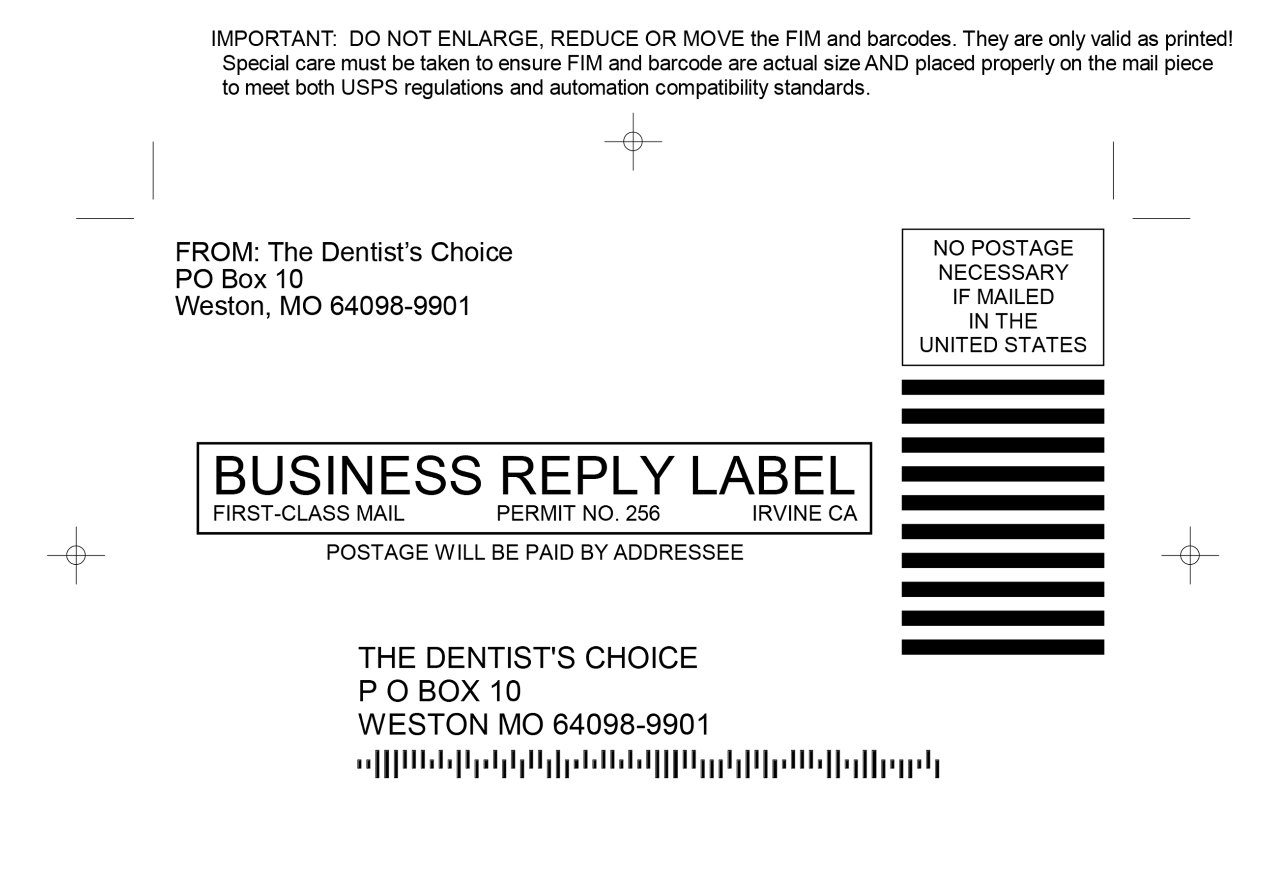 Mailer The Dentist's Choice